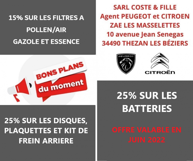 GARAGE COSTE ET FILLE A THEZAN LES BEZIERS PROCHE DE BEZIERS