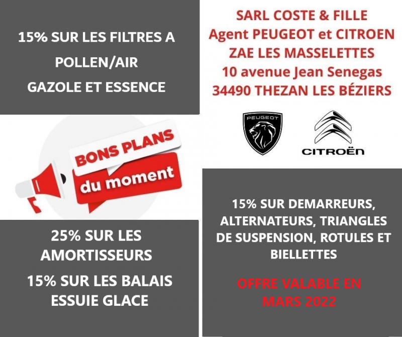 GARAGE COSTE ET FILLE A THEZAN LES BEZIERS