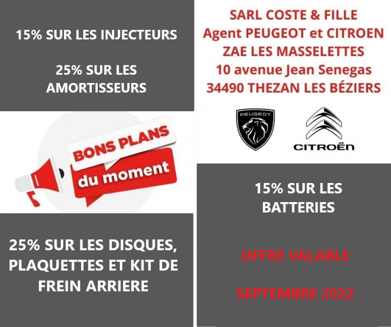 GARAGE COSTE ET FILLE A THEZAN LES BEZIERS PROCHE DE BEZIERS